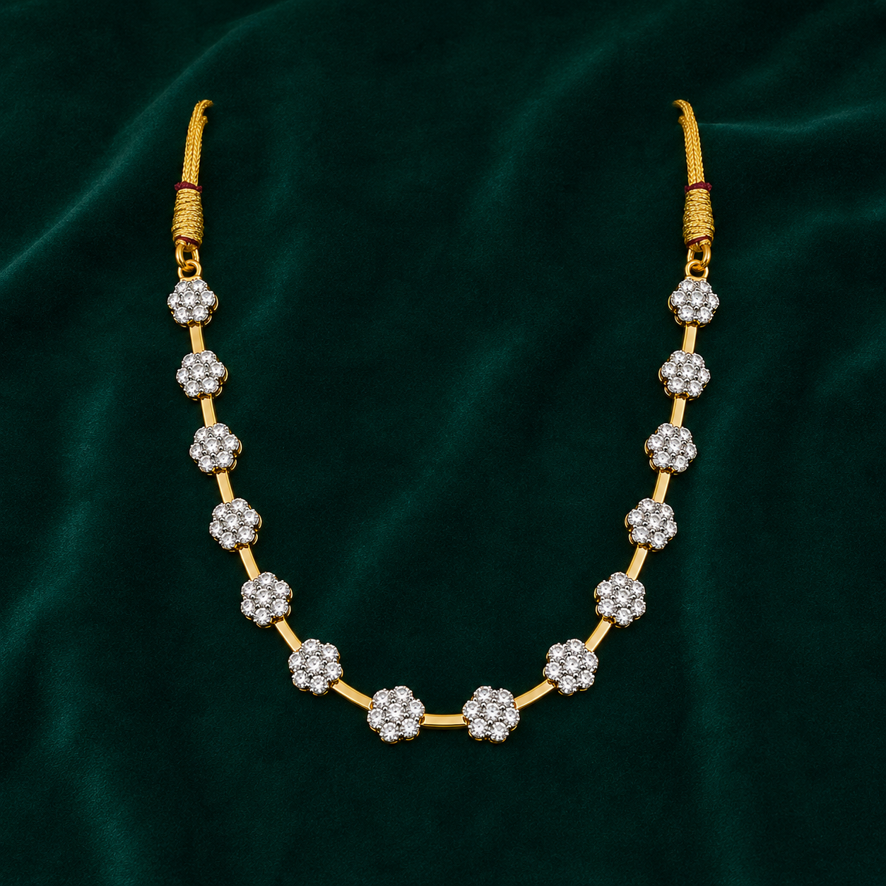 American diamond (AD) NECKLACE - 17.525gm