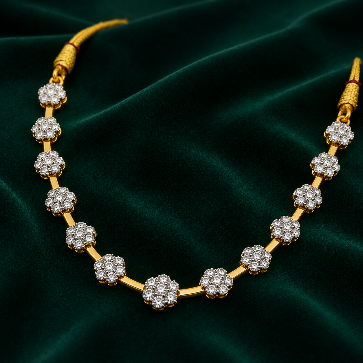 American diamond (AD) NECKLACE - 17.525gm