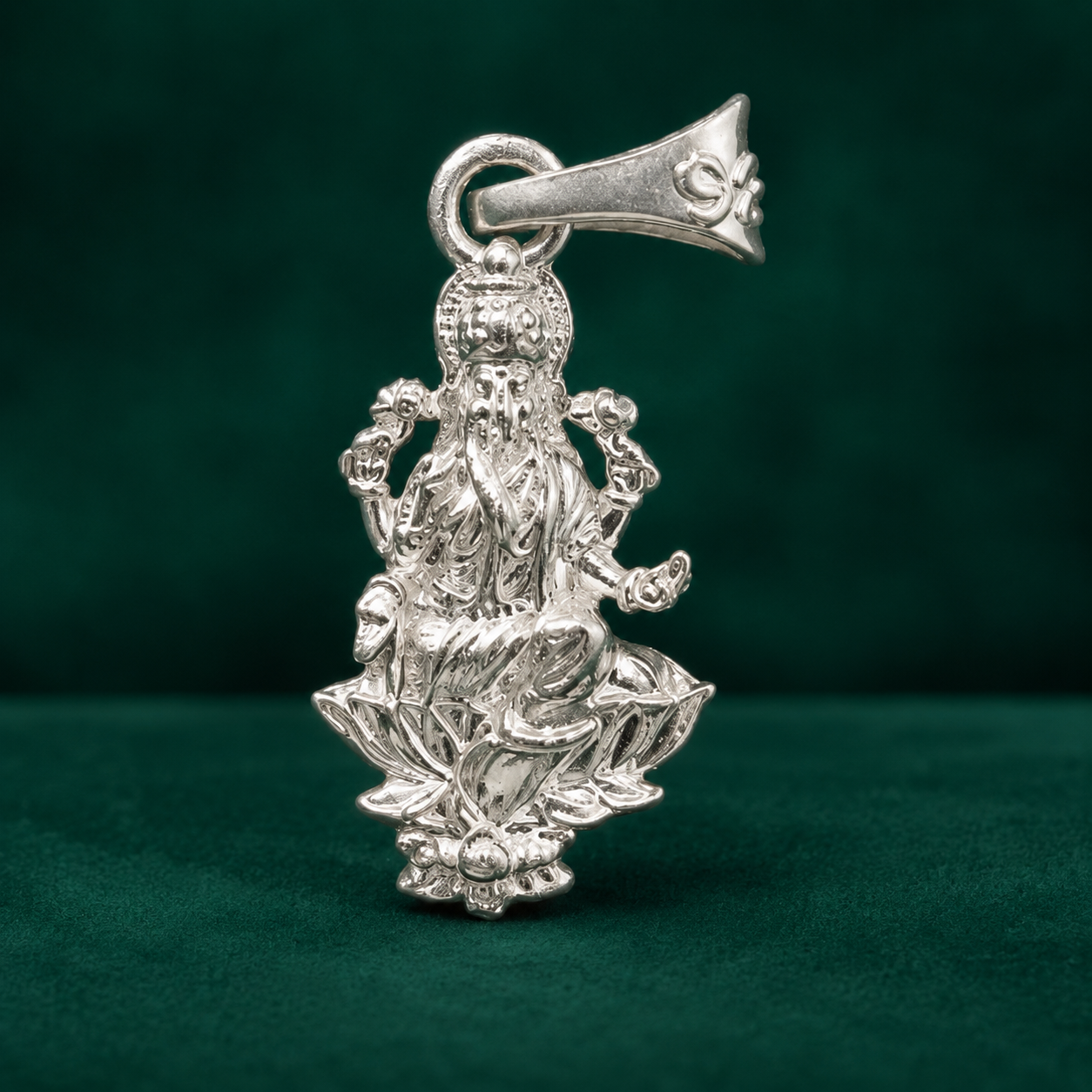 ✨ Lotus Lakshmi Pendant - 1.973 GM