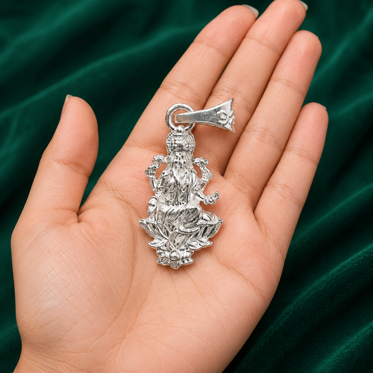 ✨ Lotus Lakshmi Pendant - 1.973 GM
