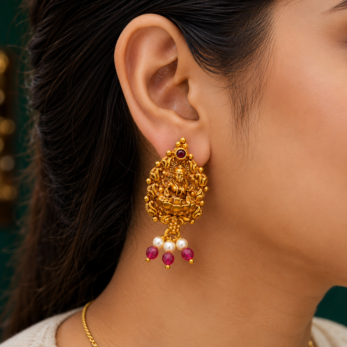 🪷 Padmaleela Earrings -7.399GM