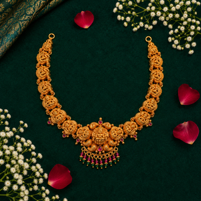 👑 Rajarajeshwari Temple Lakshmi Necklace - 17.592GM