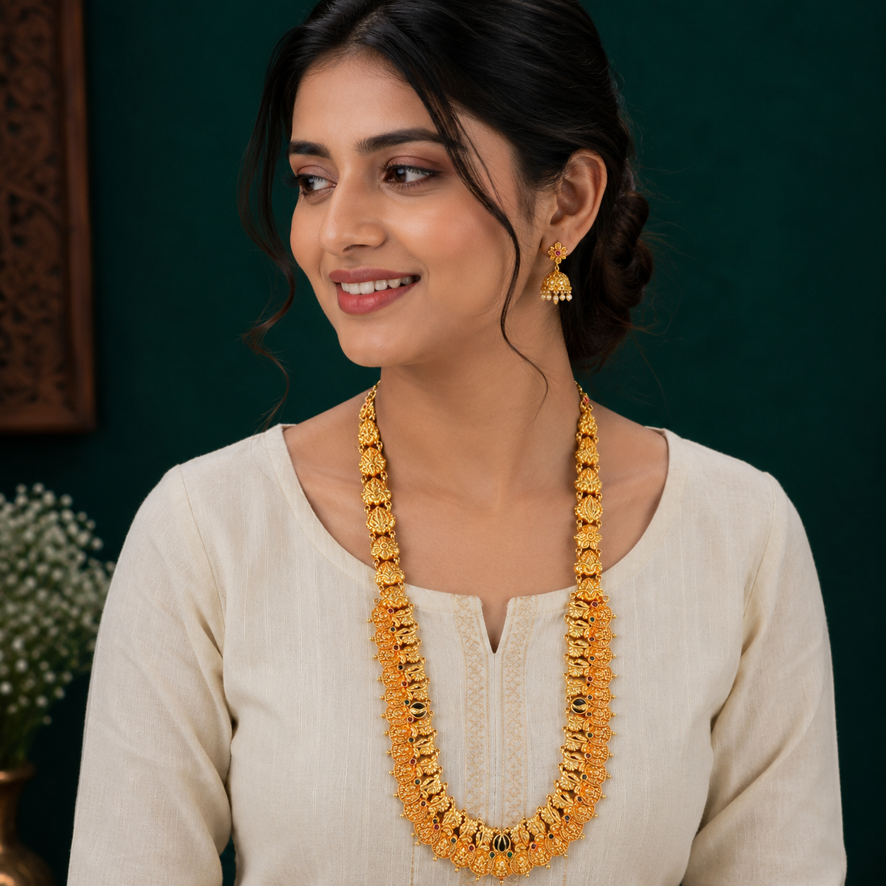 🌺 Rajanandini Kasu Lakshmi Long Hara - 39.210GM