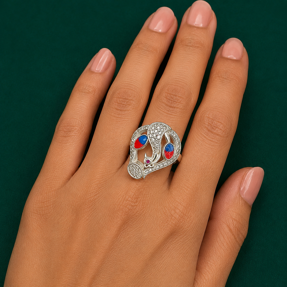 💙 Dual Stone Designer Ring - 3.740 GM