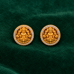 🪷 Lakshmi CZ Halo Studs - 7.900 GM